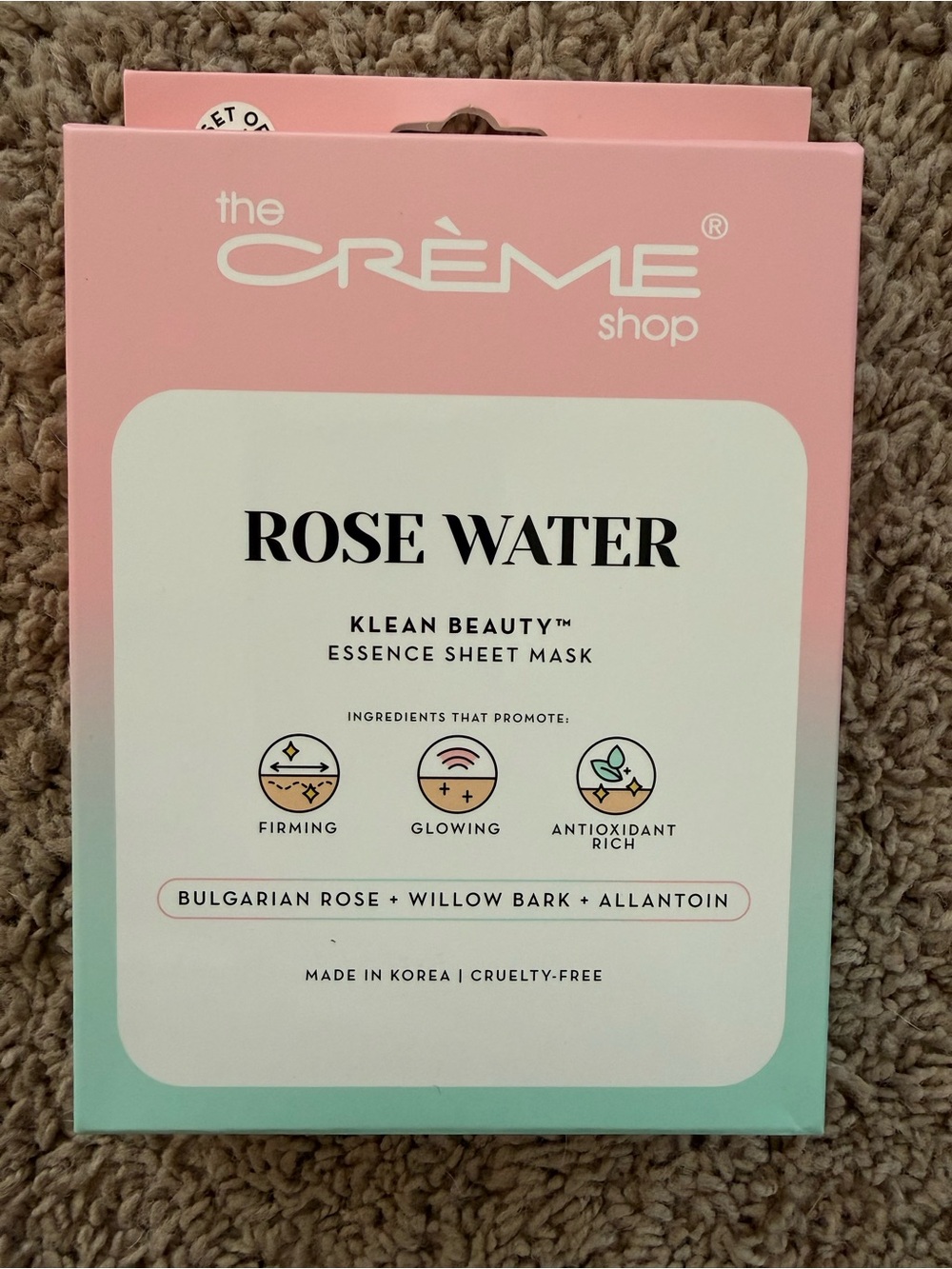 The Crème Shop Rose Water Essence Sheet Mask - set of 5
